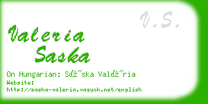 valeria saska business card